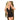 Penthouse - Earth-shaker - V-neck mini dress with side gathering including thong, 2 pieces - black - L/XL